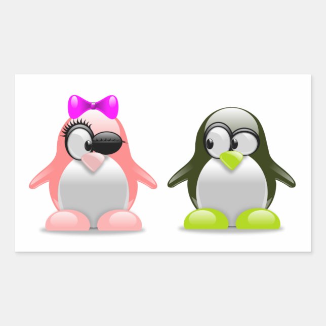 Autocollant de pingouins pour garçons et filles (Devant)