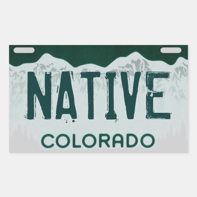 Autocollant de plaque artistique du Colorado autoc (Devant)