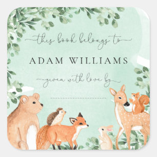 Autocollant de plaque de livre vert pour animaux d