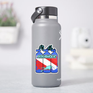 Autocollant de plongée Aquaholic