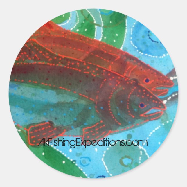 Autocollant de poisson de l'Alaska (Devant)
