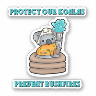 Autocollant de pompier Koala