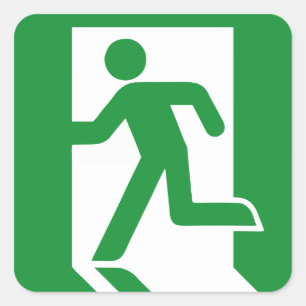 Autocollant de porte de sortie de secours