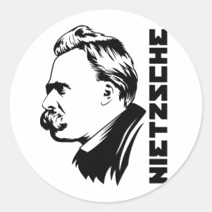 Autocollant de portrait de Frederich Nietzsche