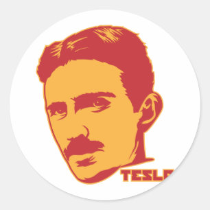 Autocollant de portrait de Nikola Tesla