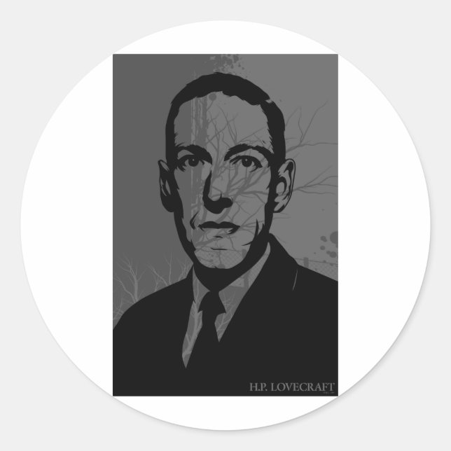 Autocollant de portrait HP Lovecraft (Devant)