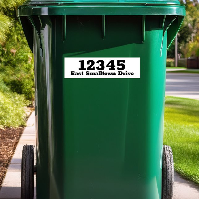 Autocollant de poubelle personnalisé peut être Éti (Custom Trash Can Label Decal Garbage Bin Sticker black and white)