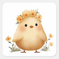 Autocollant de poussin mignon Daisy