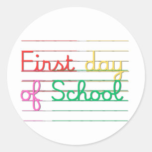Autocollant de premier jour d'école