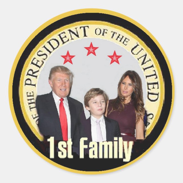 Autocollant de première famille TRUMP (Devant)