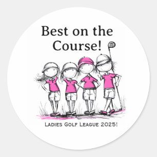 Autocollant de prix de ligue de golf dames personn