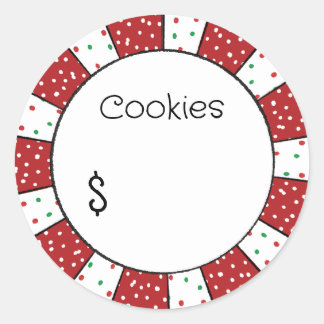 Autocollant de prix pour biscuits italiens mignons