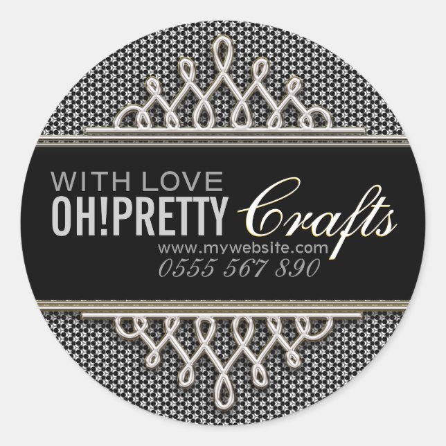 Autocollant de produit moderne Black Silver (Devant)