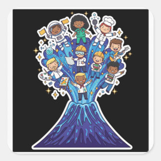 Autocollant de professionnels Kawaii pour l'érupti