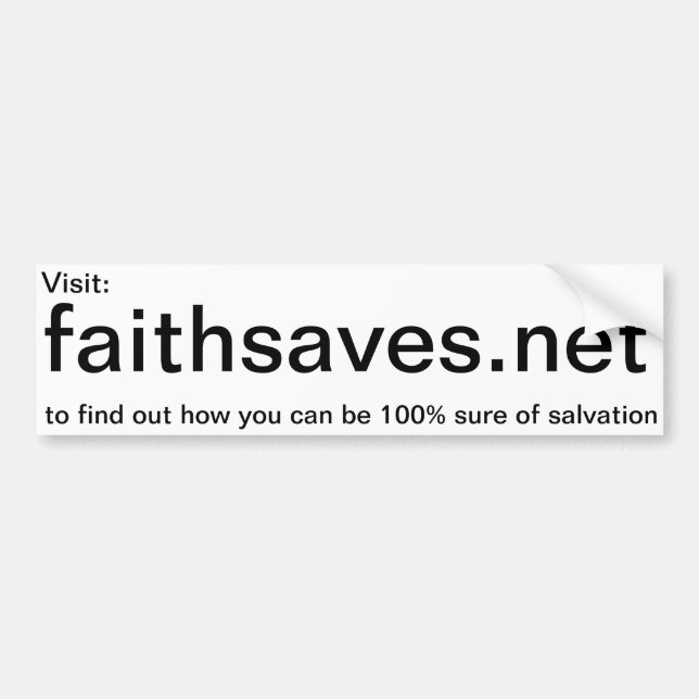 autocollant de promotion de Faithsaves.net (Devant)