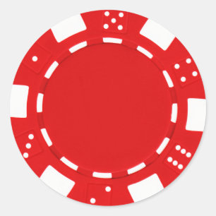 autocollant de puce de pokerchip rouge
