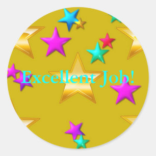 Autocollant de récompense de l'excellent travail