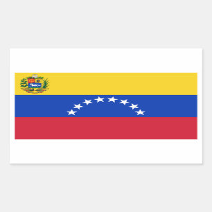 Autocollant de rectangle de drapeau du Venezuela