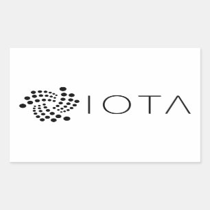 Autocollant de rectangle de logo d'iota