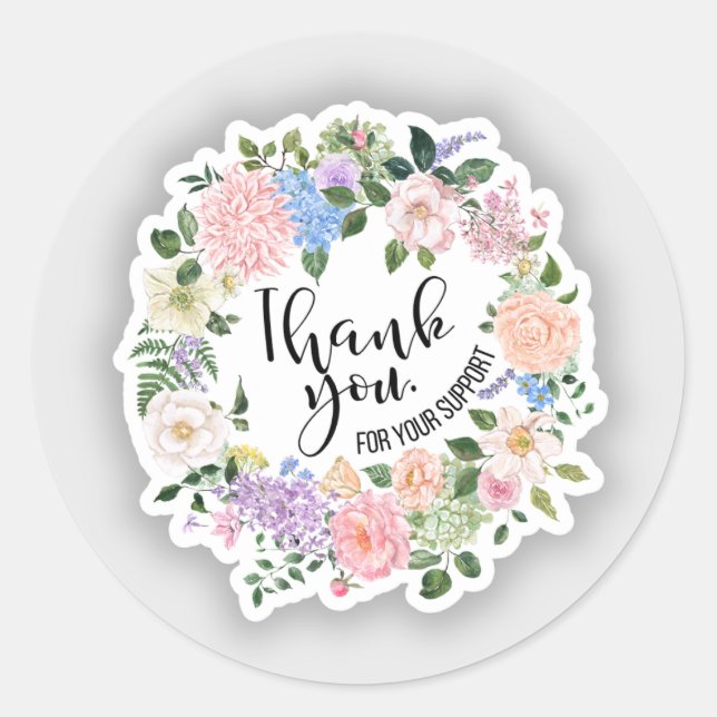 Autocollant de remerciement (Devant)