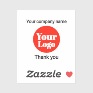 Autocollant de remerciement avec logo personnalisé