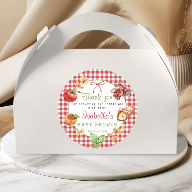 Autocollant de remerciement Baby Shower Cannoli No (Italian food thank you favors stickers)