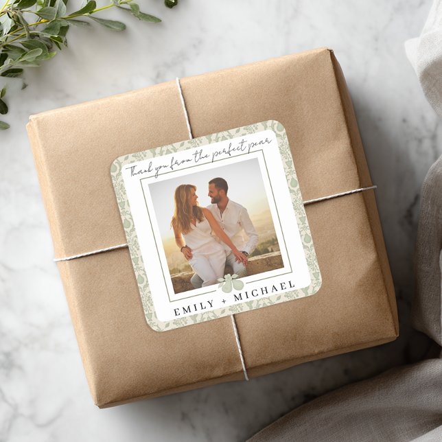 Autocollant de remerciement photo de poire parfait (Thank you photo favor sticker)