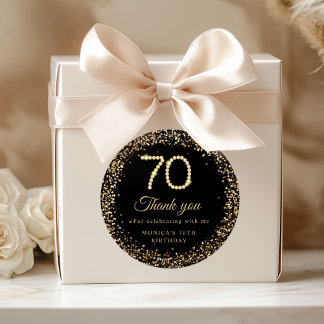 Autocollant de remerciement pour 70e anniversaire