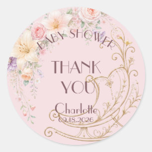 Autocollant de remerciement pour Baby Shower Cradl