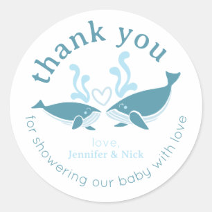 Autocollant de remerciement pour Baby Shower Marin
