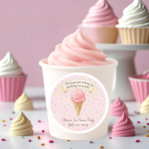 Autocollant de remerciement pour fête de glace Swe