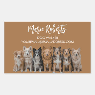 Autocollant de remerciement simple pour promeneur 