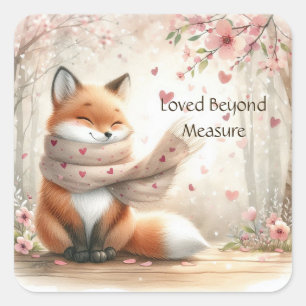 Autocollant de renard fantaisiste aimé au-delà de 