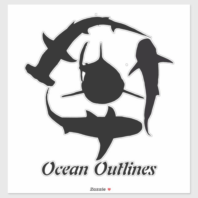 Autocollant de requin (Feuille)