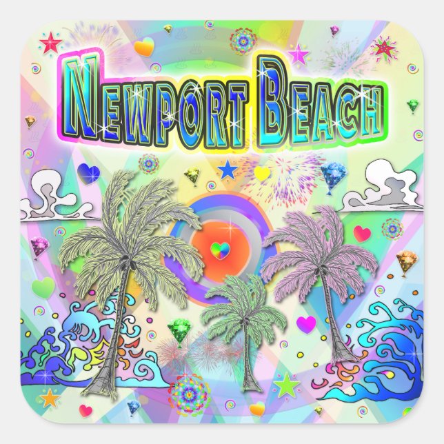 Autocollant de rêve profond de Newport Beach (Devant)