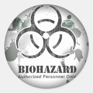 Autocollant de risque biologique