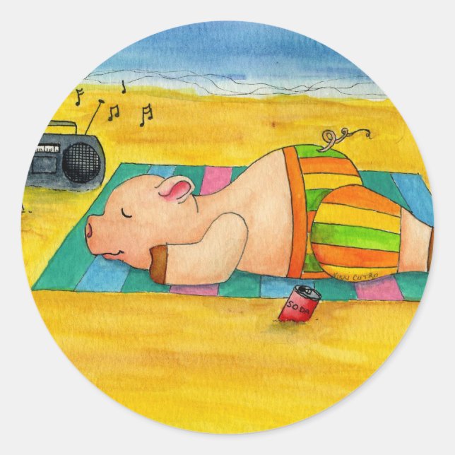 Autocollant de rôti de porc (Devant)