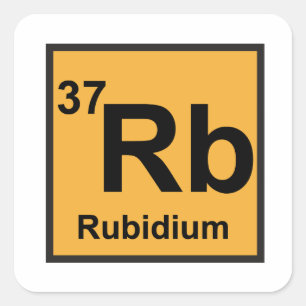 Autocollant de rubidium