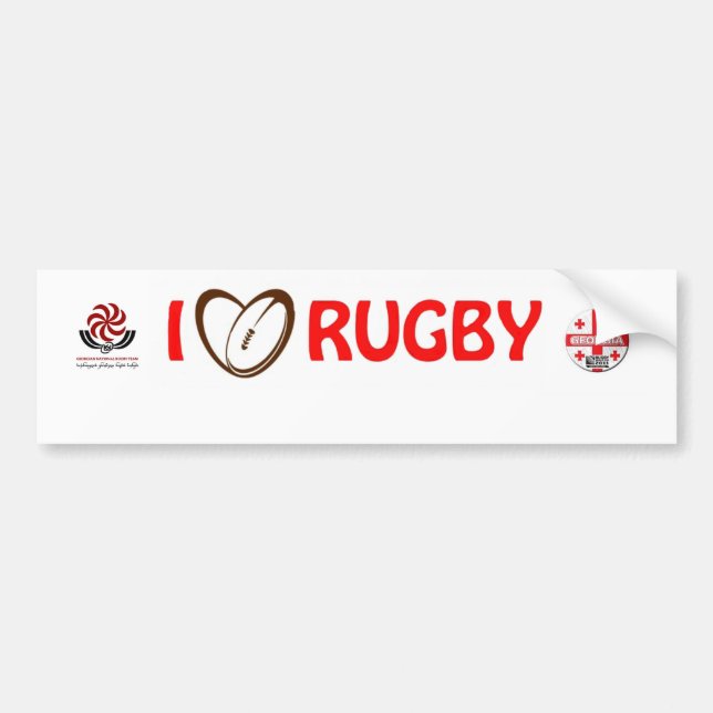 autocollant de rugby de la Géorgie (Devant)