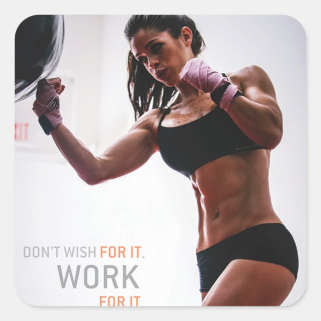 Autocollant de salle de gym Motivational Bodybuild (Devant)