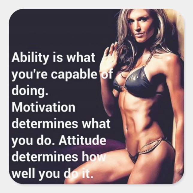 Autocollant de salle de gym Motivational Bodybuild (Devant)