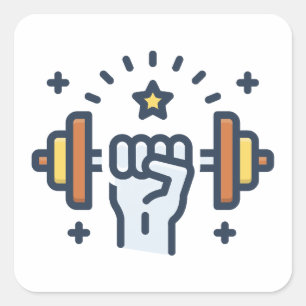 Autocollant de salle de sport / fitness pas d'ex