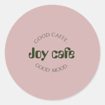 Autocollant de salon de café moderne | Étiquette d