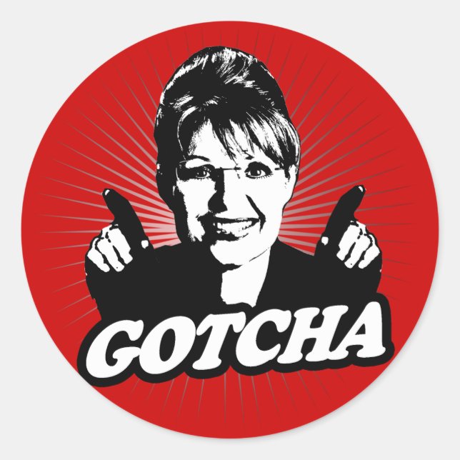 Autocollant de Sarah Palin Gotcha (Devant)
