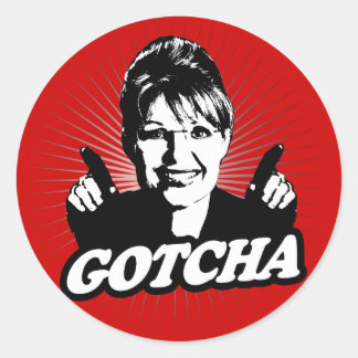 Autocollant de Sarah Palin Gotcha