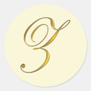 Autocollant de sceau d'enveloppe de monogramme Z e