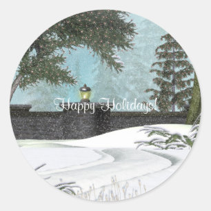 Autocollant de scènes d'hiver de Noël