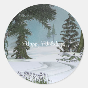 Autocollant de scènes d'hiver de Noël