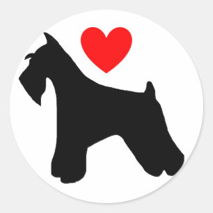Autocollant de Schnauzer d'amour