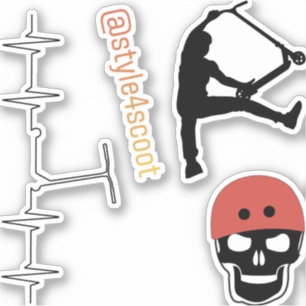 Autocollant de scooter Freestyle pack 6
